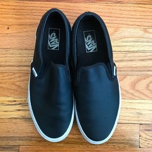 Vans Perf Leather Slip-On Black Size 10